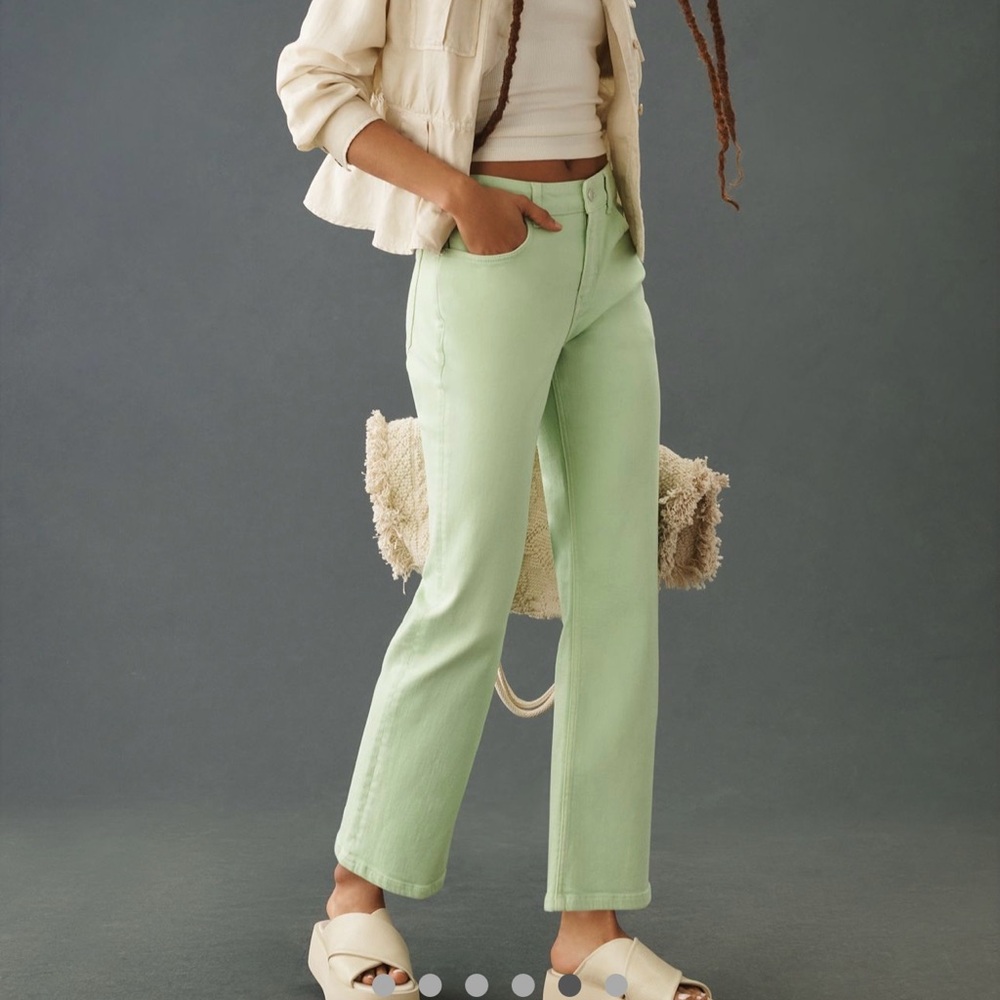 The Yaya Mid-Rise Crop Flare Jeans by Pilcro